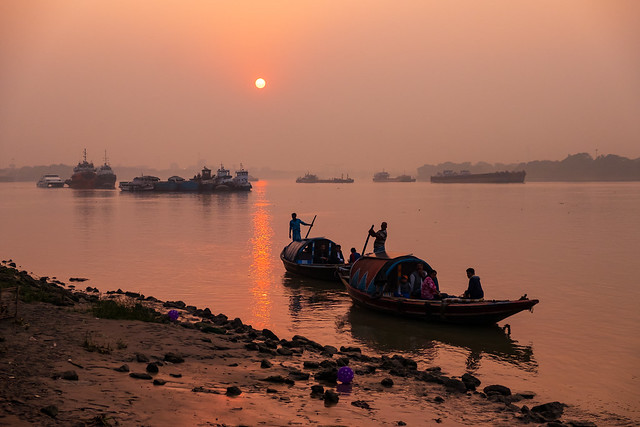 Along the ganges river, India