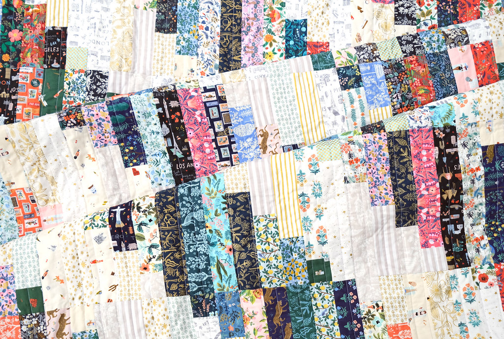 The Luna Quilt in Rifle Paper Co. Scraps — Kitchen Table Quilting