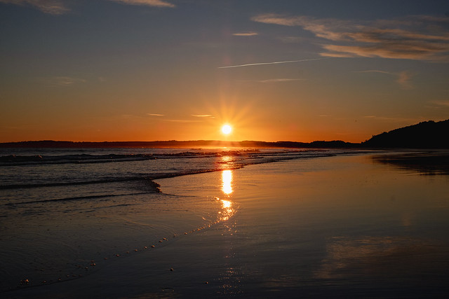 Sunset at St Cyrus Beach