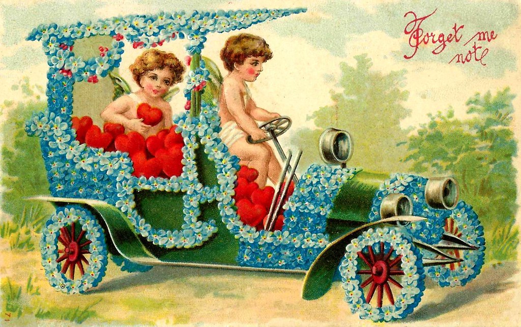 Vintage Valentine Postcard Collection - Forget Me Not, No Publisher Information, Printed In Germany, Circa 1910