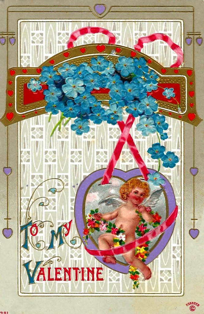 Vintage Valentine Postcard Collection - To My Valentine, Circa 1910