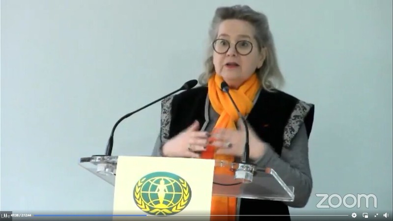 Mme Brigitte Polovneski, experte en droits humains dans le domaine des violences faites aux femmes, représentante permanente auprès des Nations Unies pour le Conseil International des Femmes