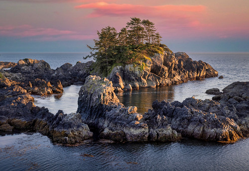 Sea Stacks on West Coast of Vancouver Island by kellypettit, I'm still going through my photos from my trip home last August.  I found this lovely scene here whe