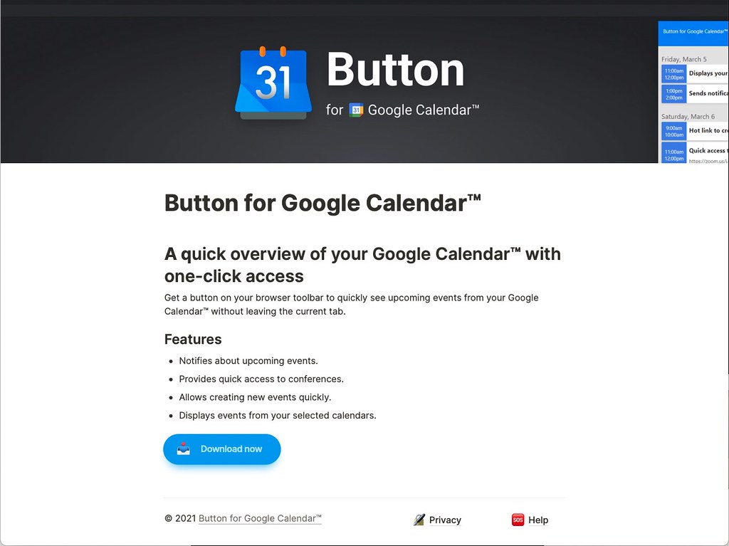 Button Google Calendar