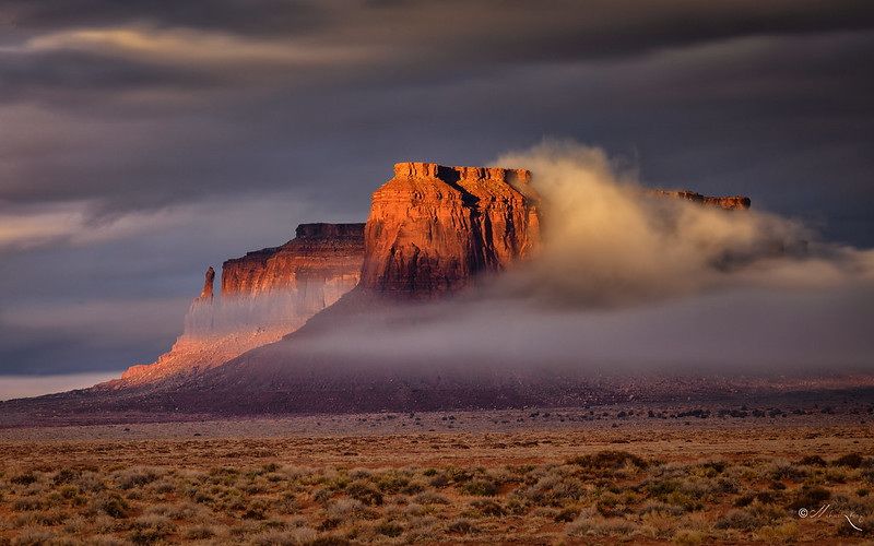 Sunset at Monument Valley