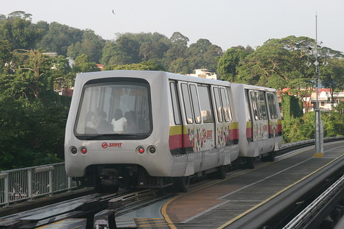 SMRT C801A series in Bukit Panjang.Sta, Bukit Panjang, Singapore /Dec 30, 2022