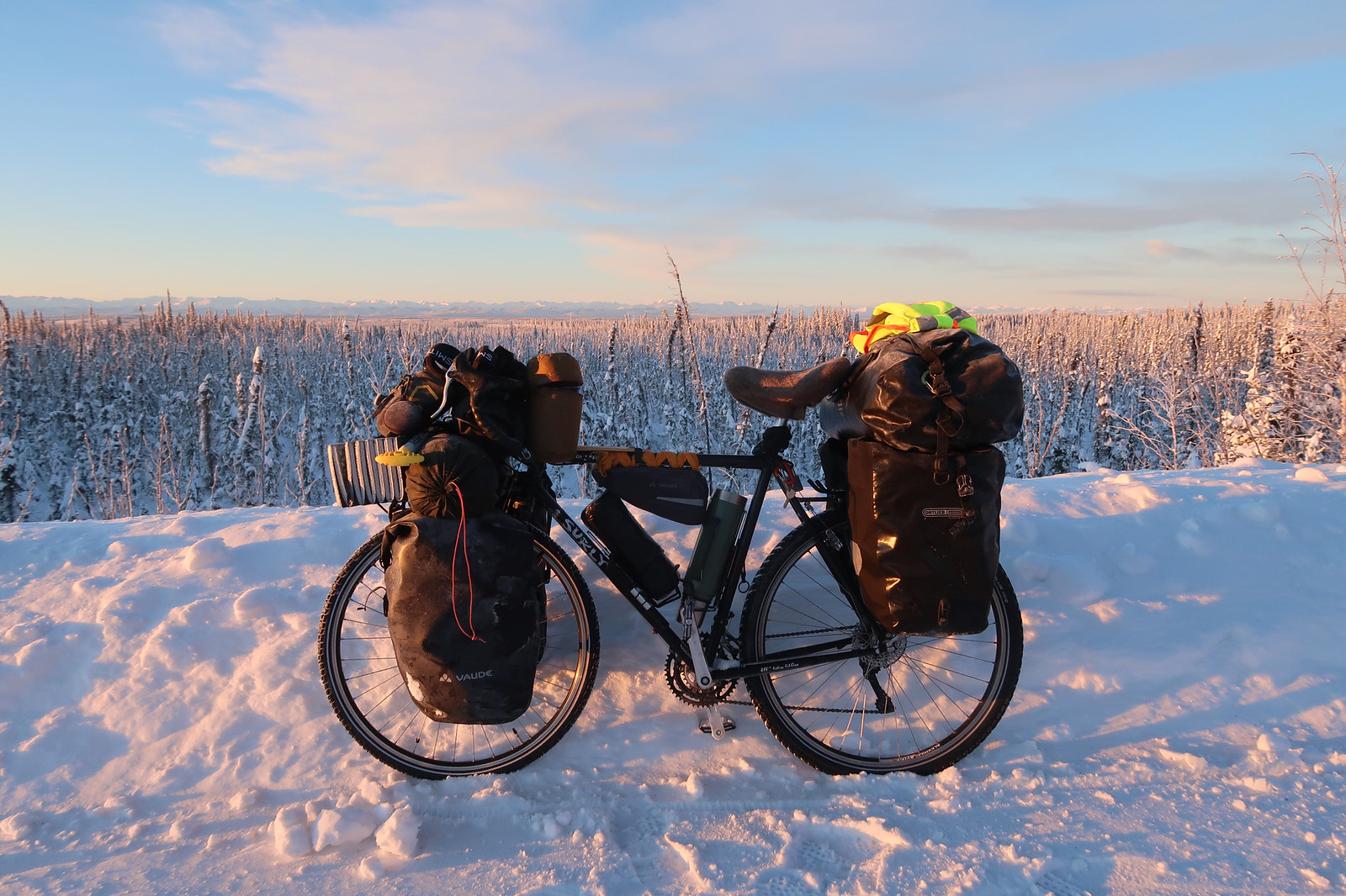 Cycling Alaska in winter