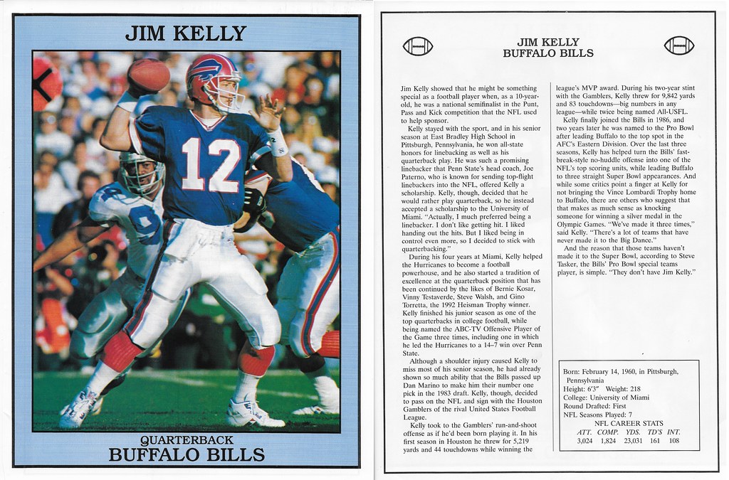 1993 East End Publishing Football Superstar - Kelly, Jim