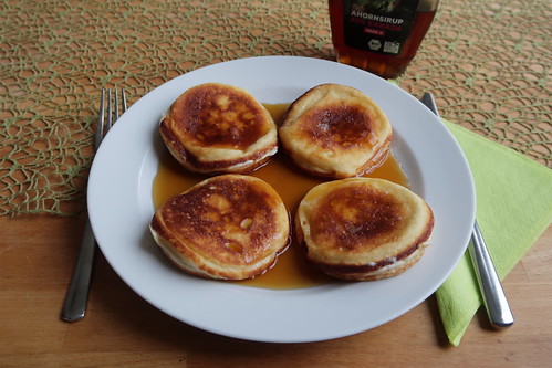 Ricotta-Pancakes mit Ahornsirup