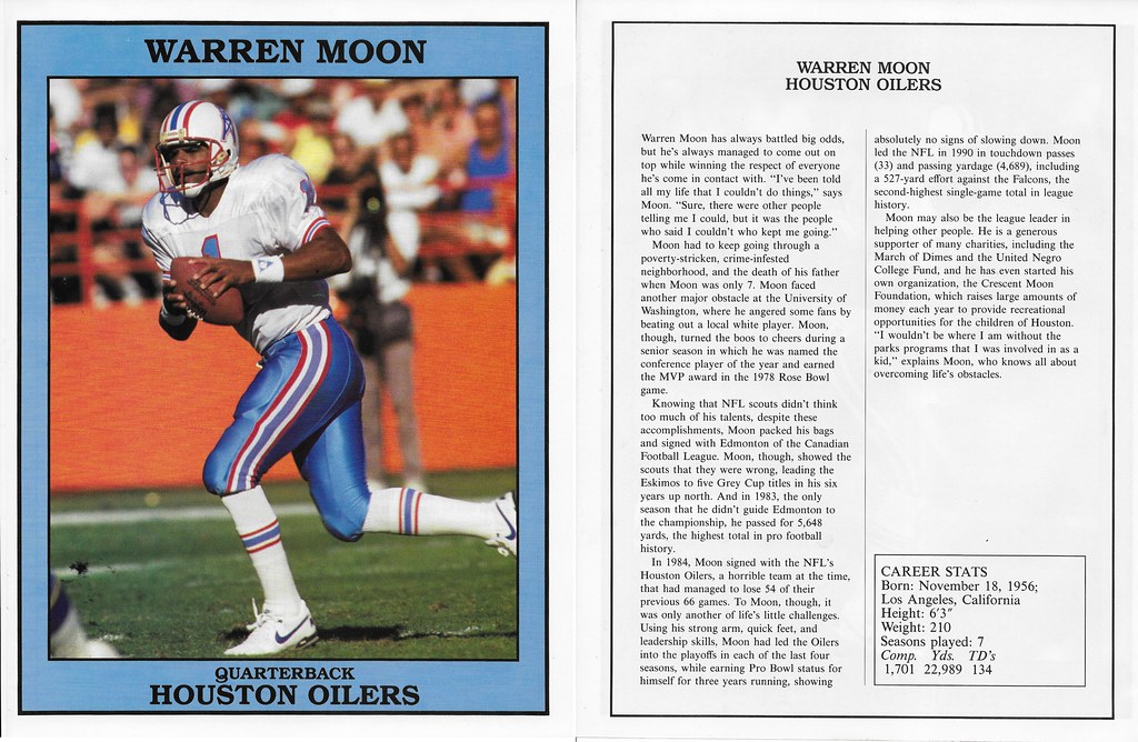 1991 East End Publishing Football Superstar - Moon, Warren