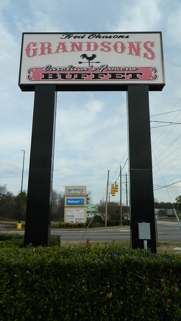 Grandsons Buffet sign (closed)