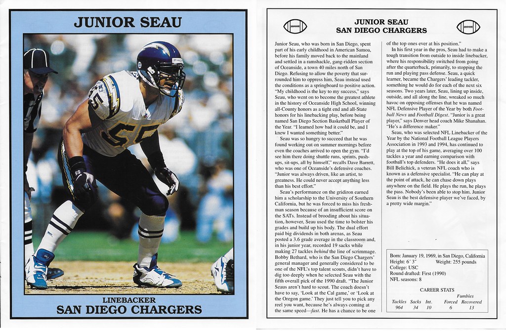 1998 East End Publishing Football Superstars - Seau, Junior