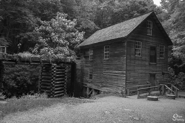 DSC_2130 ~ Mingus Mill, Great Smoky Mountain NP B&W