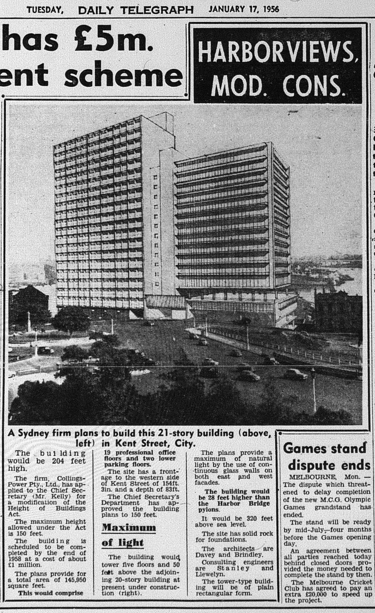ADC House January 17 1956 daily telegraph 17