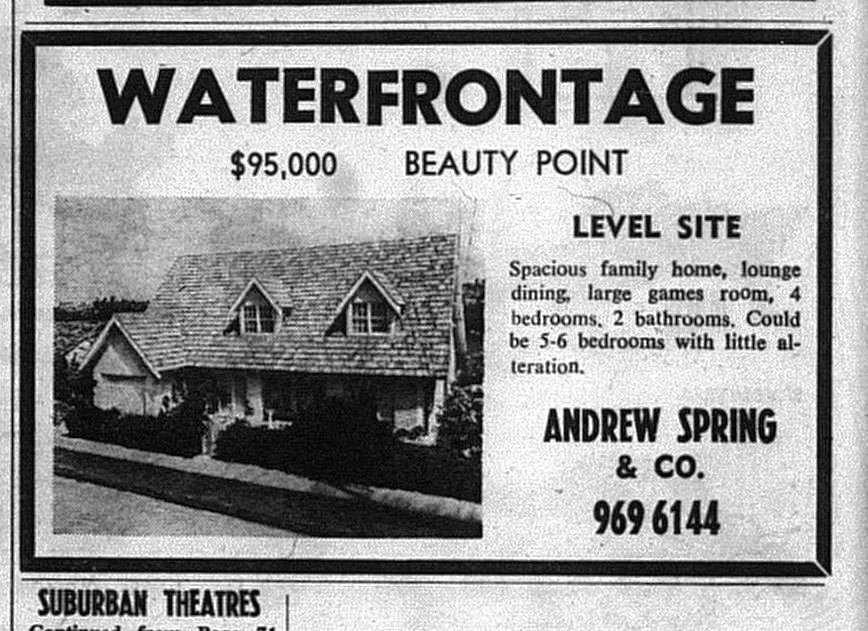 Beauty Point Home Listing Ad March 17 1972 The Sun 80