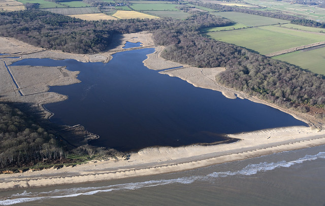 Benacre Broad aerial image - Suffolk UK coast