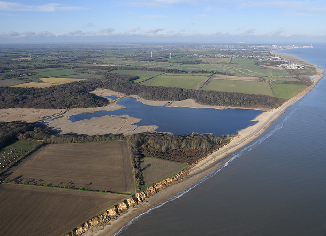 Benacre Broad aerial image - Suffolk coast