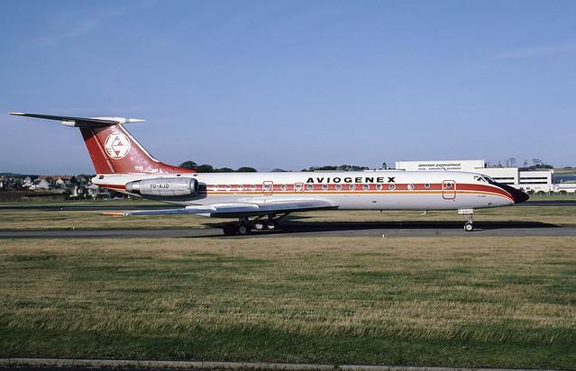 YU-AJD Tupolev TU134A EGPK 1986