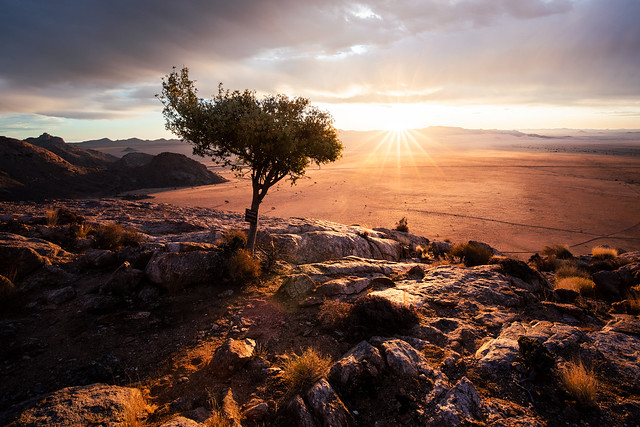 Namib desert sunset