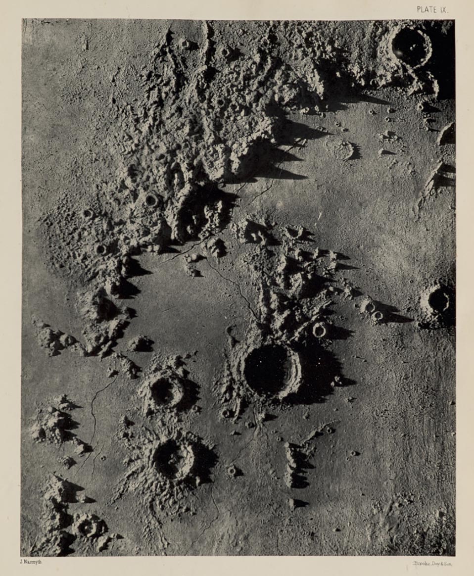 The Moon; Considered as a Planet, a World, and a Satellite (1873) by James Nasmyth and James Carpenter.