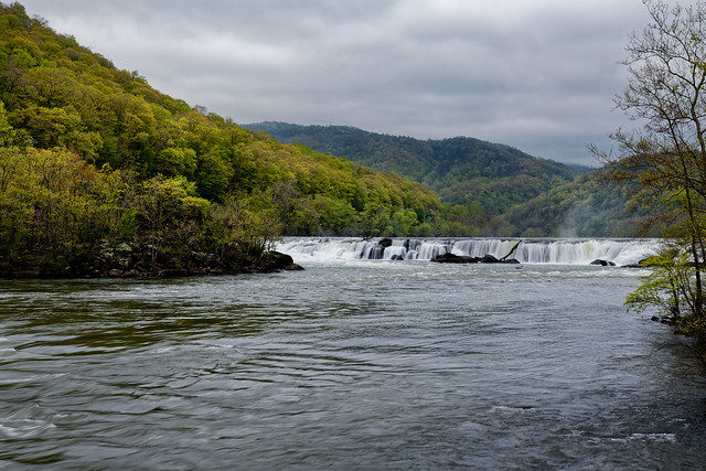 Sandstone Falls Surrounded by the Southern Allegheny Mountains (New River Gorge National Park & Preserve)