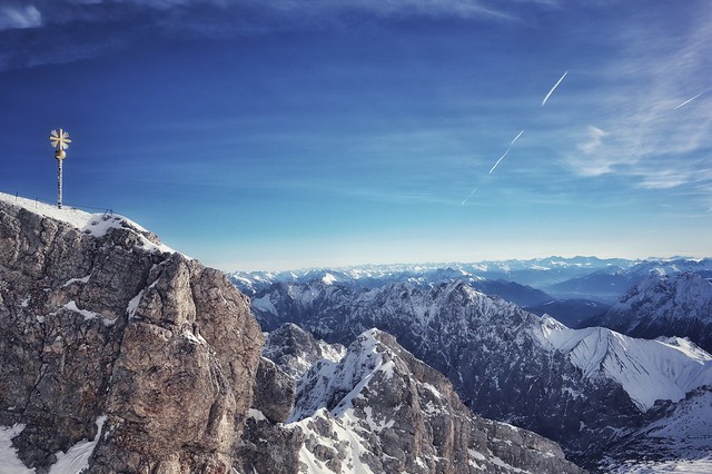 Zugspitze Gipfel. 2962m