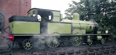 30488 Adams 4-4-2T Radial Tank in LSWR Pea Green livery at Sheffield Park July 1998