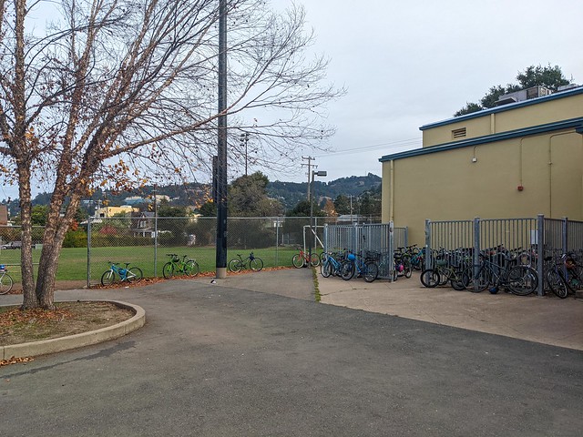 student bike parking area
