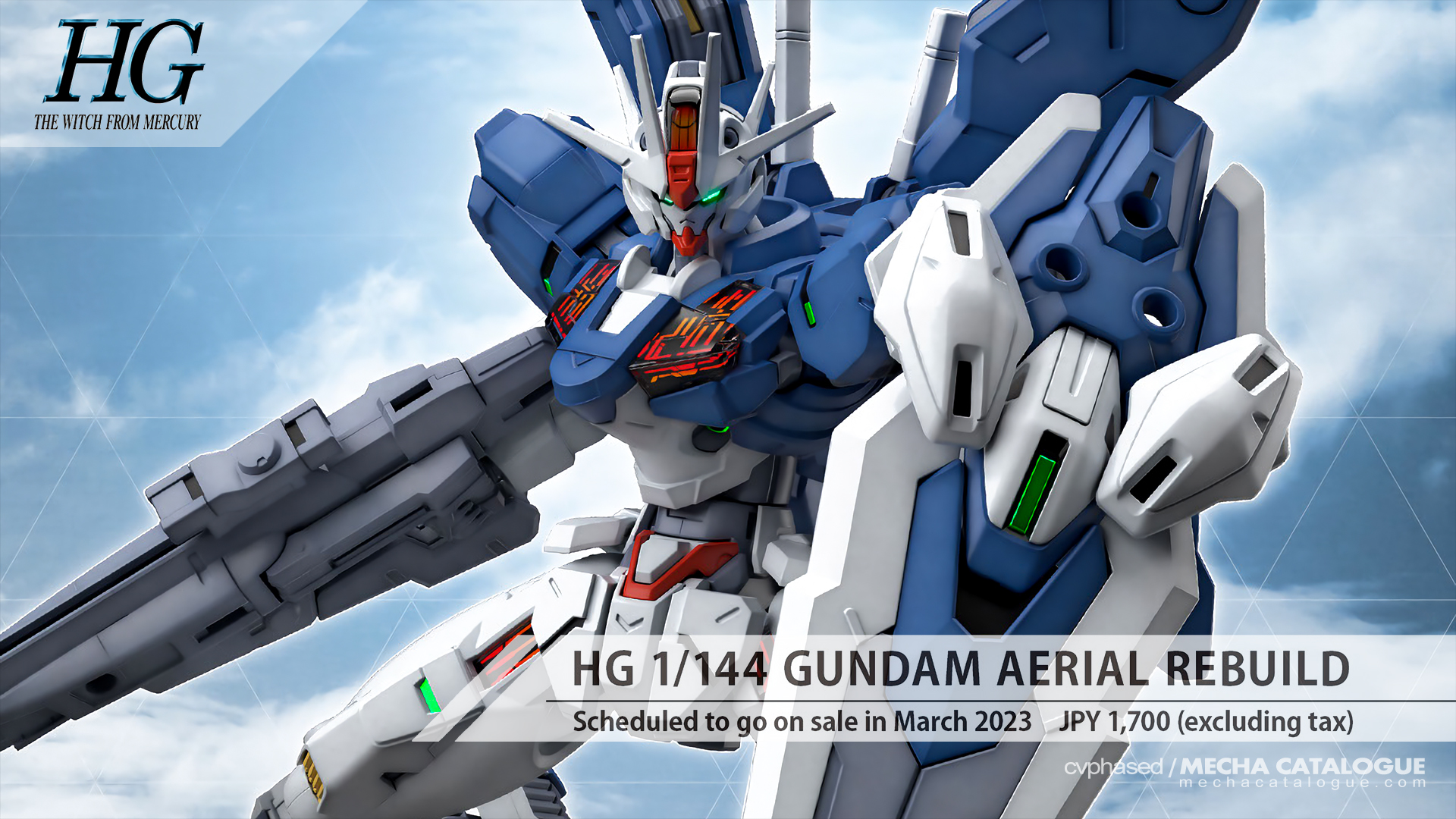 Bandai - Mobile Suit Gundam: The Witch from Mercury - HG 1/144 Gundam  Aerial [PERMET Score SIX] Model Kit (Japan Import)