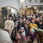 8 января 2023, Литургия и раздача подарков в Воскресенском кафедральном соборе (Тверь)