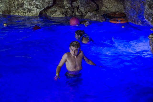 Swimming in Illuminated Cave