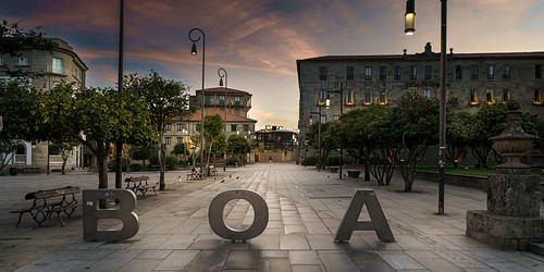 Spain - Galicia - Pontevedra by Gaetan Bois, Praza de Ourenze at Sunrisepraza ourense spain galicia place landscape urban city old architecture e
