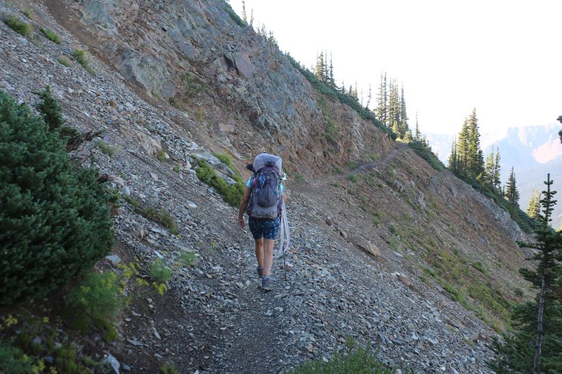 Vicki doesn't like scree slopes, but the trail seemed stable this time
