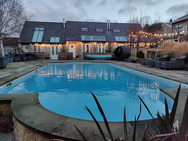 The heated open-air pool, Feversham Arms, Helmsley