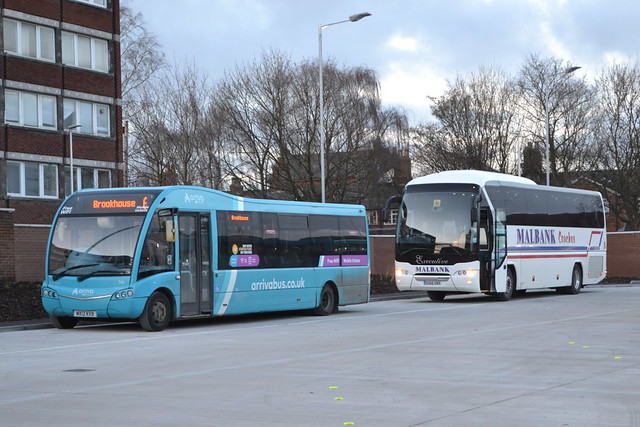 Arriva North West 706 MX12KVB & Malbank Coaches OU66XBX