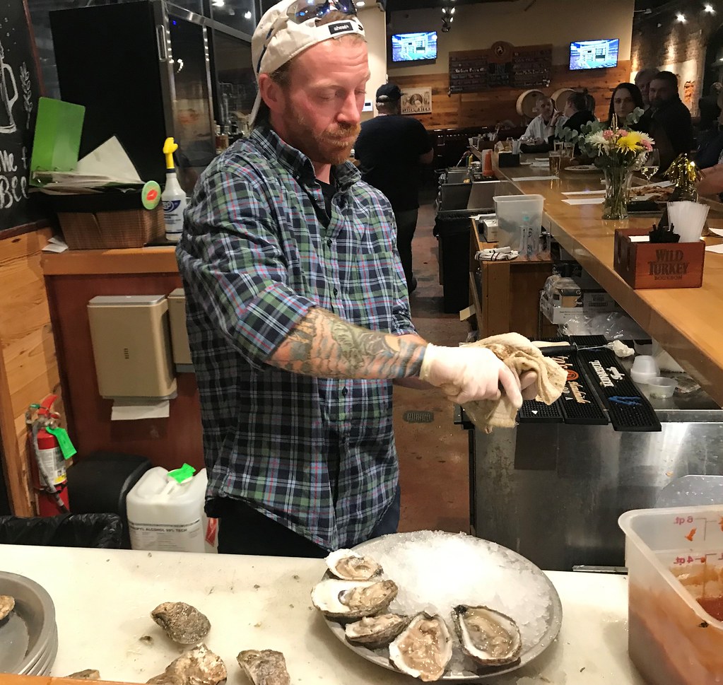 oysters at twisted spur brewery