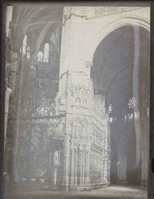 Interior de la Catedral de Toledo en los años 20. Fotografía de Christian de Caters.