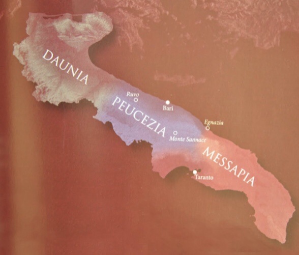 Cartina Puglia VII sec. a. C.