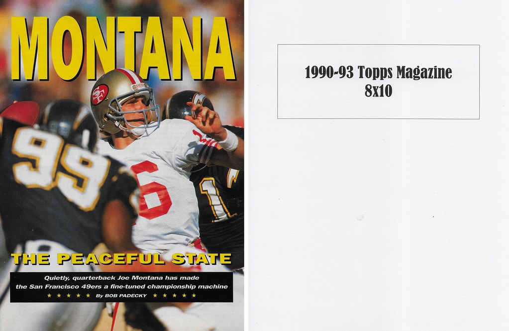Montana, Joe - Topps Mag Picture (Fall 1990) - with label