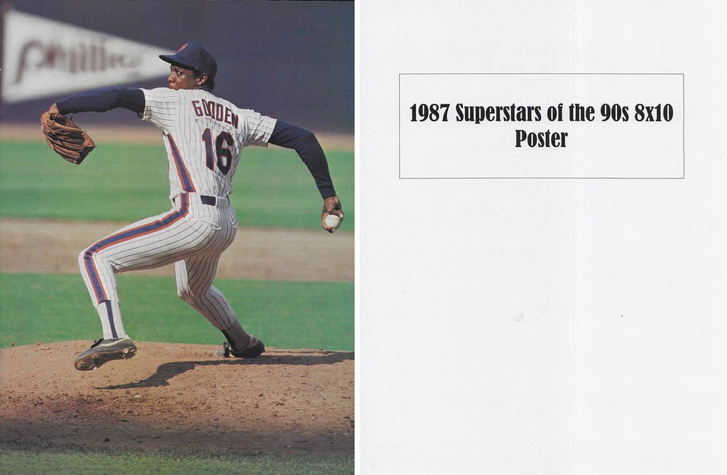 1987 Superstars of the 90s 8x10 Posters - Gooden, Dwight (with label)