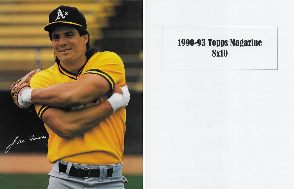 Canseco, Jose - Topps Mag Picture (Winter 1990) - with label