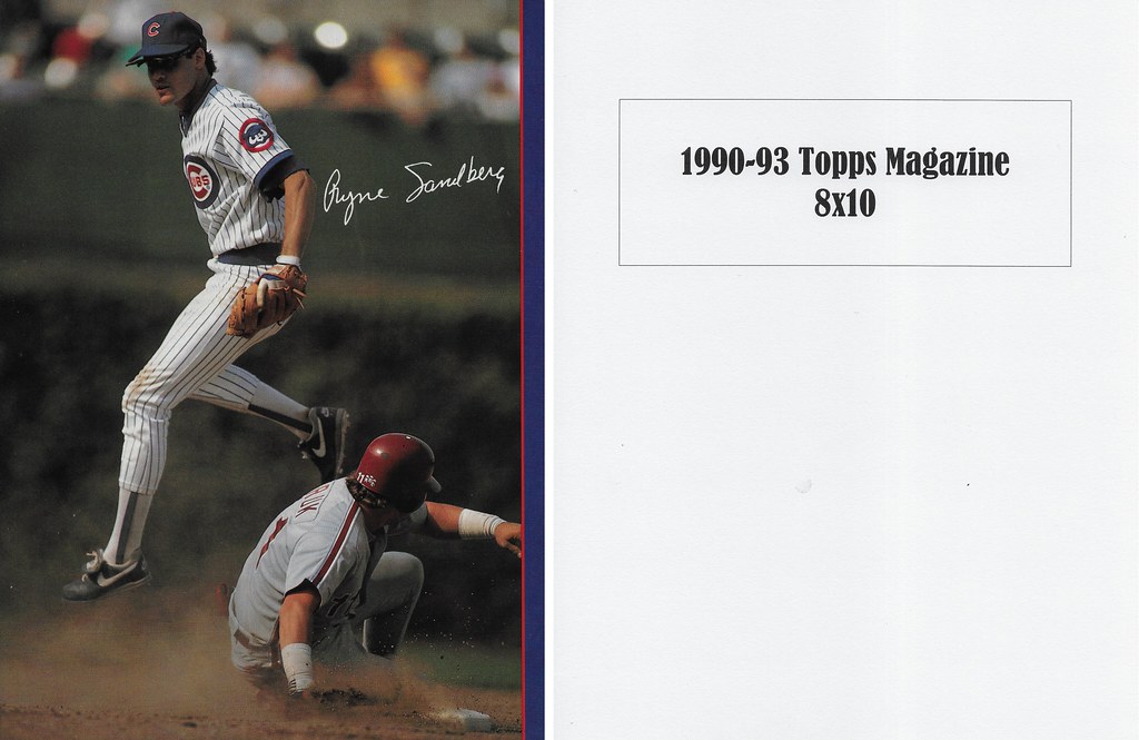 Sandberg, Ryne - Topps Mag Picture (Fall 1990) - with label