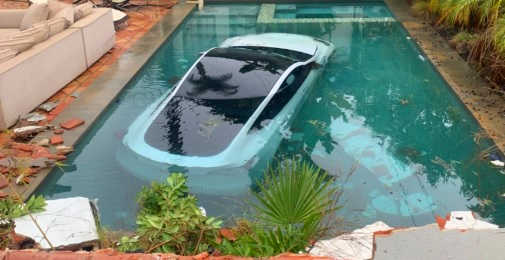 Tesla Takes a Swim