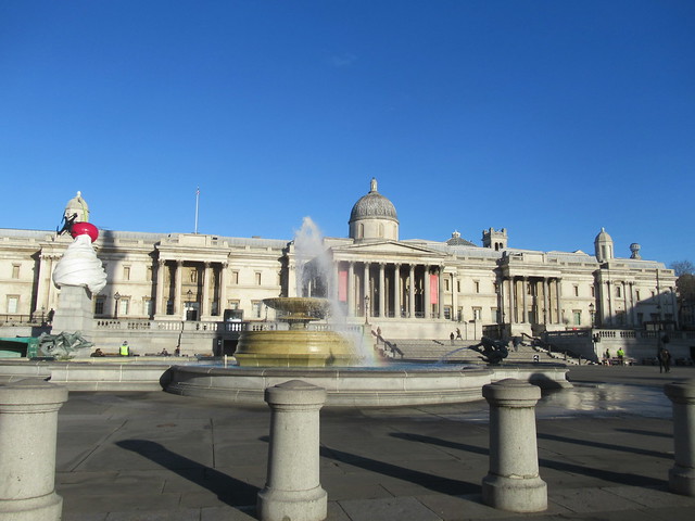 Fountain, National Gallery and The End, Heather Phillipson (Sculptor and Artist), Trafalgar Square, Charing Cross, City of Westminster, London, WC2N 5DX