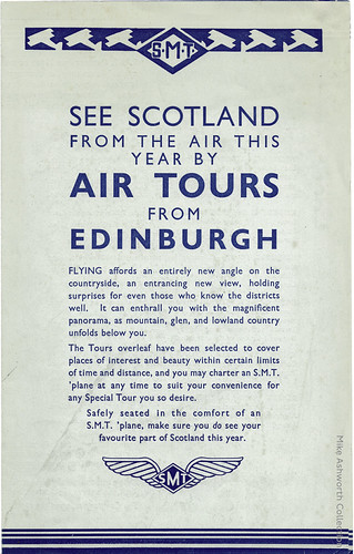 See Scotland from the air : leaflet issued by the Scottish Motor Traction Co Ltd Aviation, nd [c1933] | by mikeyashworth