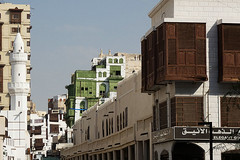 Džidda (Jeddah): Staré město Al Balad a jeho dřevěné barevné rawashin
