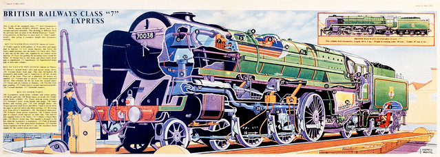 Eagle Comic 13th May 1955 centre-spread, Express Locomotive Class 7
