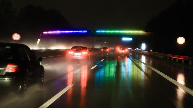 Semaine 2 - highway at night - rainy night
