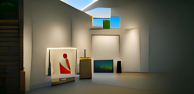 AI designed art gallery