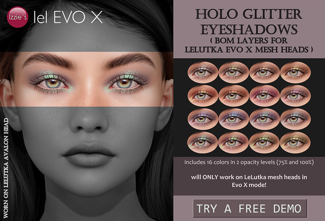 Holo Glitter Eyeshadows (LeLutka Evo X)